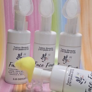 Foam Face Wash with Silicon Brush in New Packaging - Taino Beauty