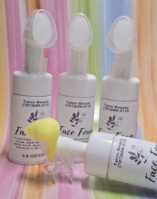 Foam Face Wash with Silicon Brush in New Packaging - Taino Beauty